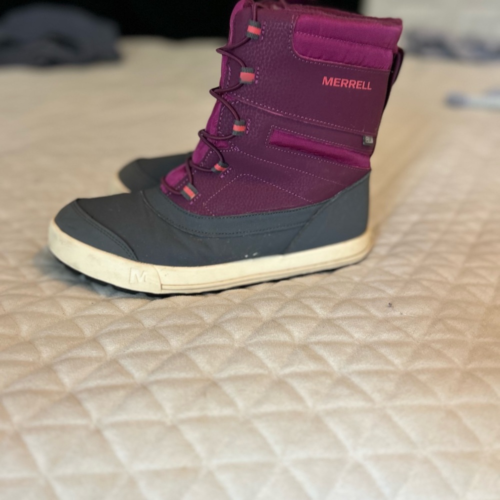 Merrell Kids' Magenta and Charcoal Boots